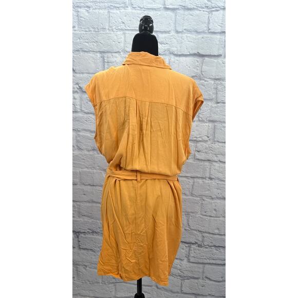 Alexander Jordan Gold Sleeveless Button up Dress Large - Picture 3 of 5